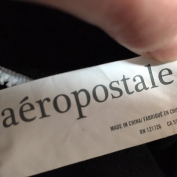 Aeropostale Printed Black & White Mini Cotton Tote Bag 8"x4"x5" - Picture 11 of 16